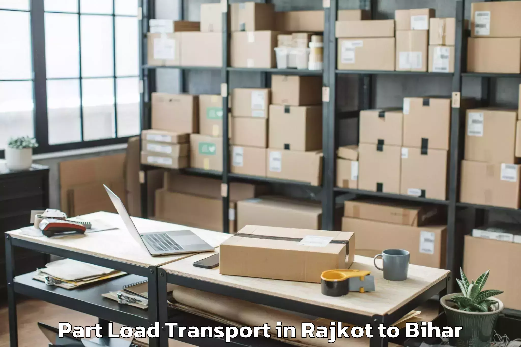 Book Rajkot to Bankey Bazar Part Load Transport Online